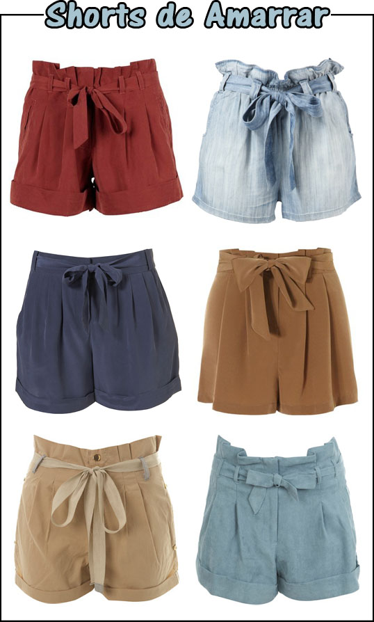 shorts de amarrar